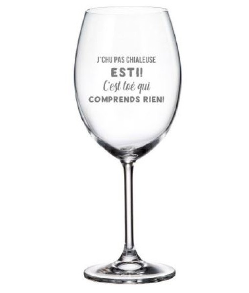 Verre à vin gravé 