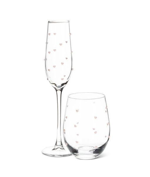 Flûte Coeurs Roses 8oz