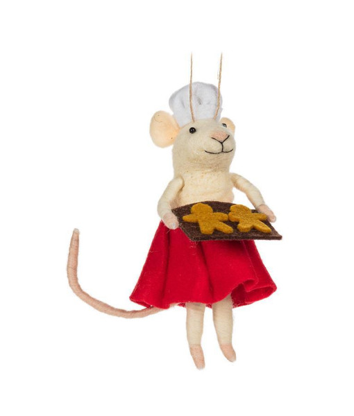 Ornement de souris pâtissière