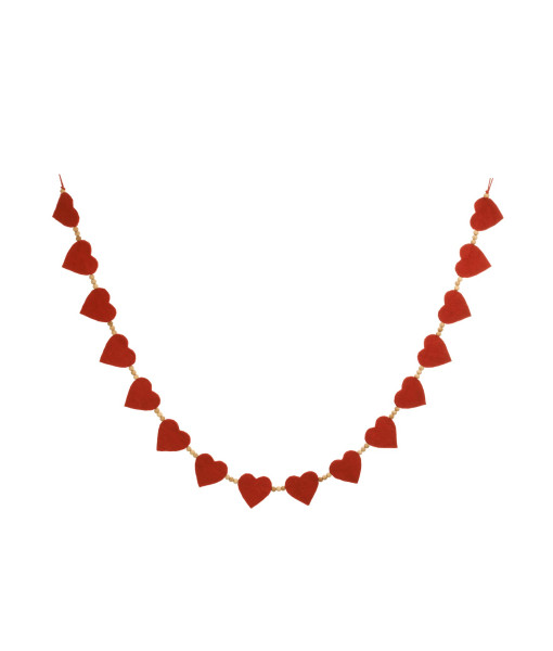 Guirlande de coeurs rouges