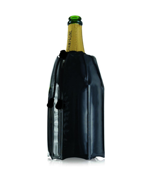 Veste réfrigérante noire pour bouteille de champagne