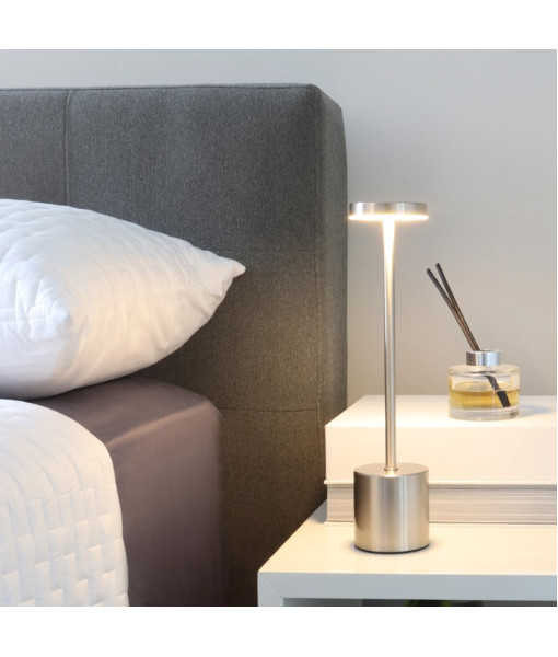 Lampe tactile argent LED