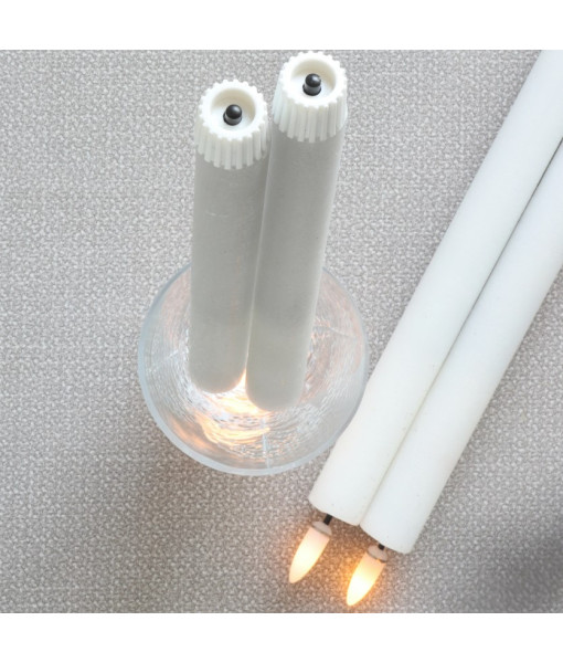 Lot de 2 bougies blanches LED One Touch