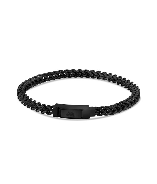 Bracelet maillon Franco noir 4mm grandeur 8.5