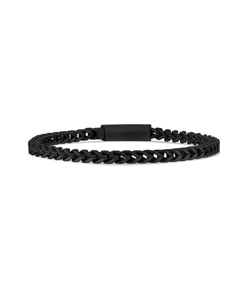 Bracelet maillon Franco noir 4mm grandeur 8.5