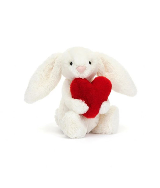 Lapin timide coeur d'amour rouge - petit