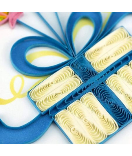 Quillingcard - Carte Ballon Surprise Anniversaire