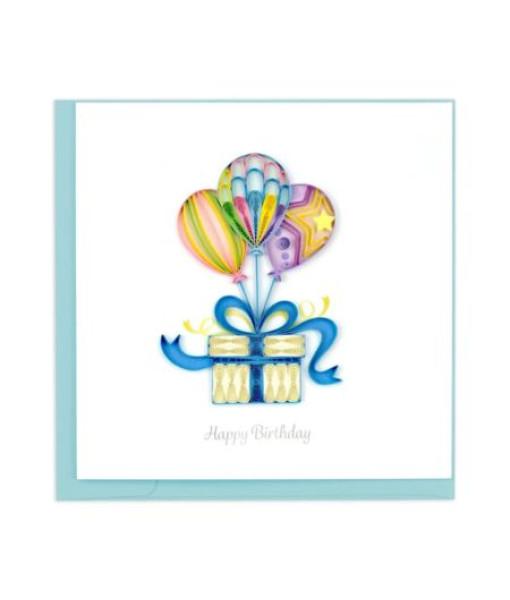 Quillingcard - Carte Ballon Surprise Anniversaire