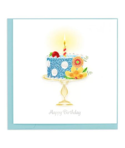 Quillingcard - Carte Gâteau de Fête Papier Roulé