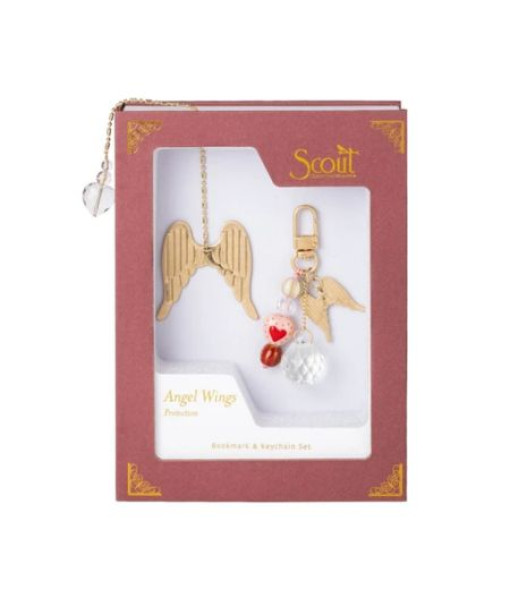 Scout - Ensemble marque-page et porte-clés - Ailes d'ange/Protection
