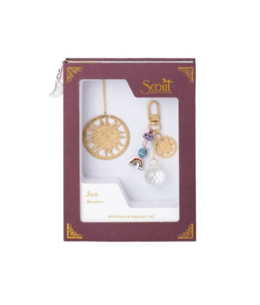 Scout - Ensemble marque-page et porte-clés - Soleil/Abondance