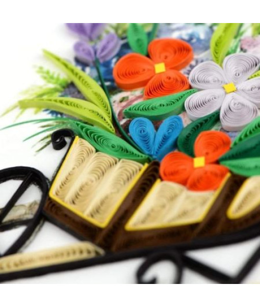 Quillingcard - Carte Brouette Jardin