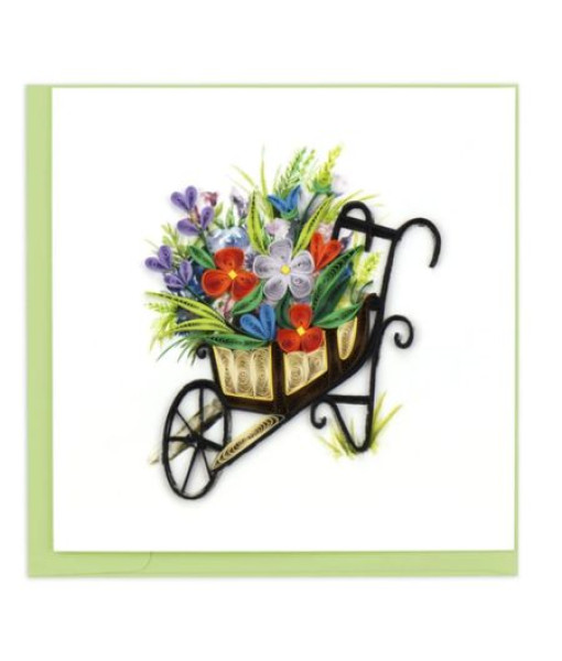 Quillingcard - Carte Brouette Jardin