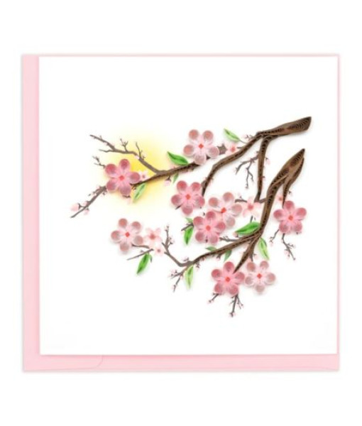 Quillingcard - Carte Fleurs De Cerisier Papier Roulé
