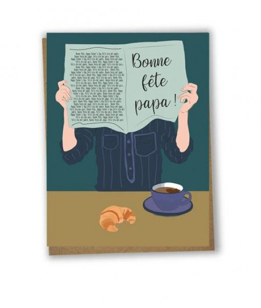 Carte Bonne fête papa journal