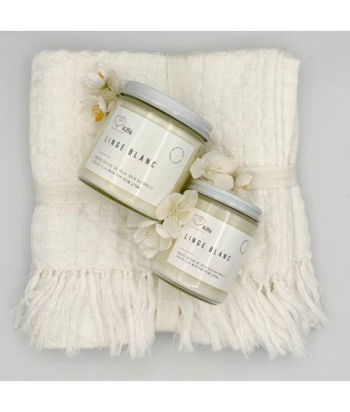 Kiffé - Chandelle Linge blanc 16oz