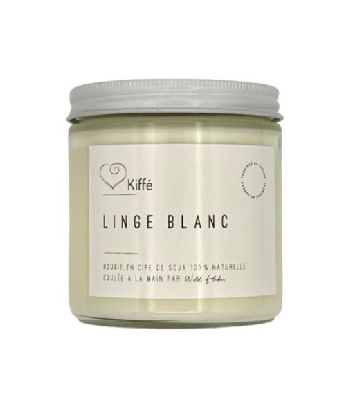 Kiffé - Chandelle Linge blanc 16oz