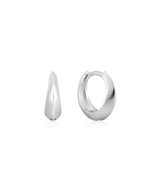 Boucles d'oreilles anneaux ''huggie'' en argent à pointe unique