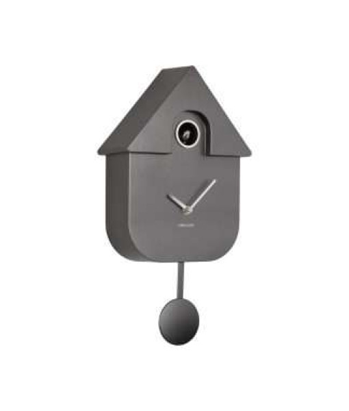 Horloge murale Modern Cuckoo - Gris métallique foncé