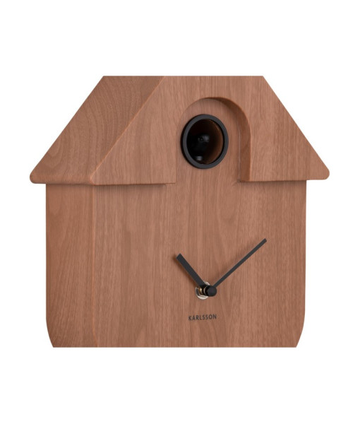 Horloge murale Modern Cuckoo - Motif bois imprimé
