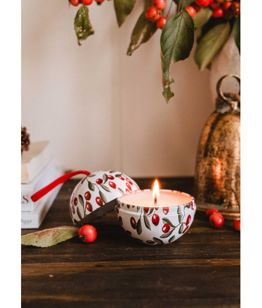 Bougie Ornement de Noël - Canneberges épicées