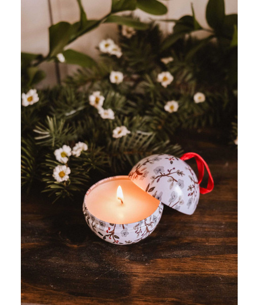 Bougie Ornement de Noël - Fleur d’hiver