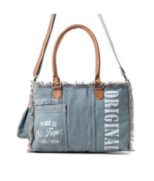 Sac fourre-tout Coastal Steel recyclé en denim - Myra