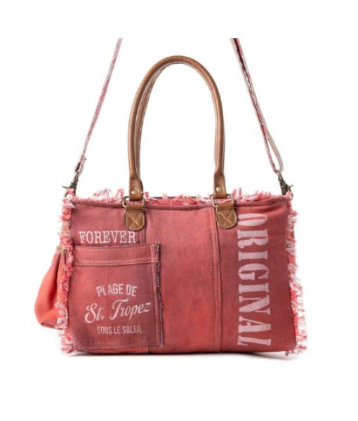 Sac fourre-tout Coastal Steel recyclé rouge - Myra