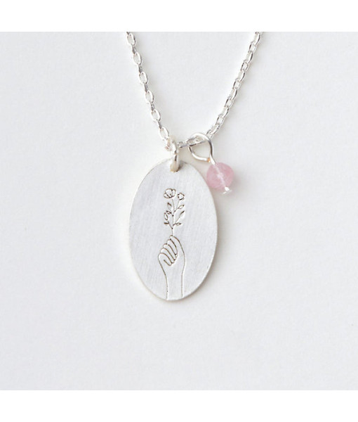 Collier Amour Quartz rose