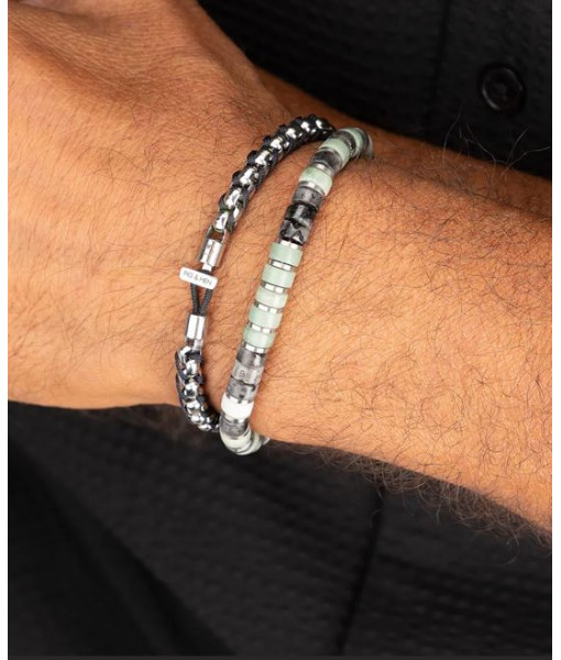 Pig & Hen - Bracelet Catena Venetian - marine et argent