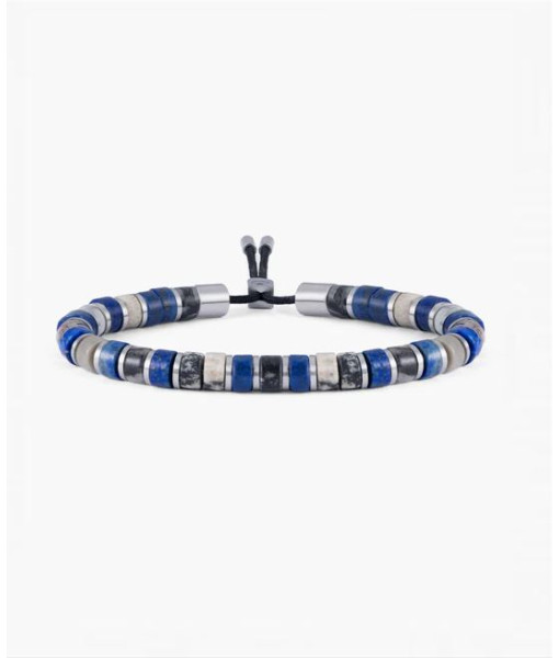 Pig & Hen - Bracelet brontide 6mm ajustable - otaru argent