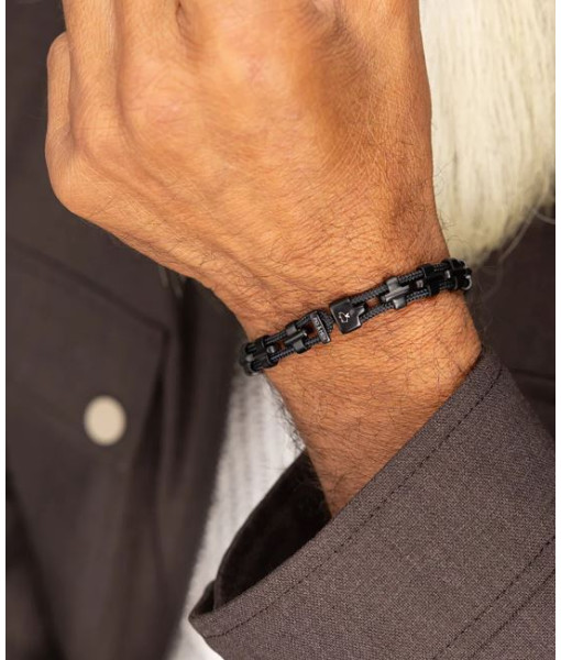 Pig & Hen - Bracelet Jazzy James - noir et noir