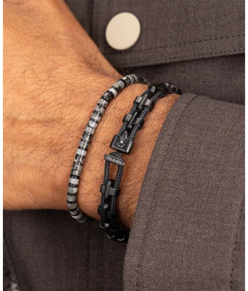 Pig & Hen - Bracelet Jazzy James - noir et noir