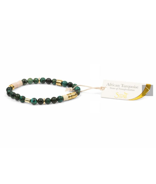 Bracelet empilable en pierres mélangées - Turquoise africaine