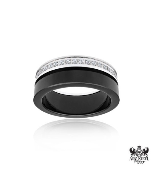 Bague 2 tons avec cristaux