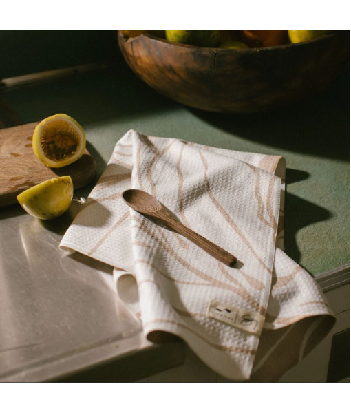 Linge à vaisselle microfibre Ulu - Crème