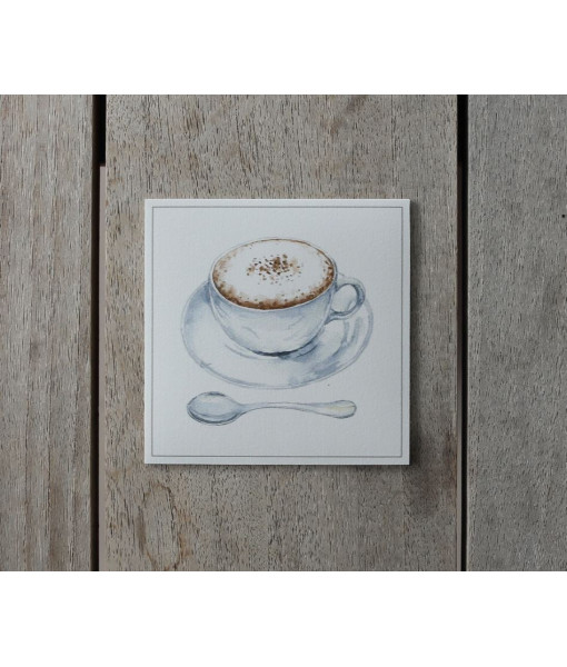 Ensemble de 4 sous-verres de vinyle - Café modèle 4