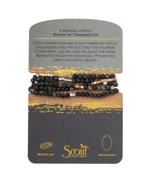 Bracelet et collier Jaspe Kambaba - Tranquillité