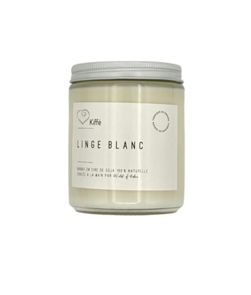 Kiffé - Chandelle Linge blanc 8oz