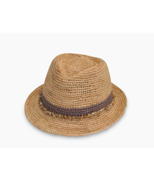 Chapeau Tahiti bordure taupe