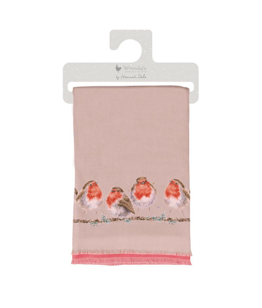 Wrendale Designs - Écharpe d'hiver et ses merles « Jolly Robin »